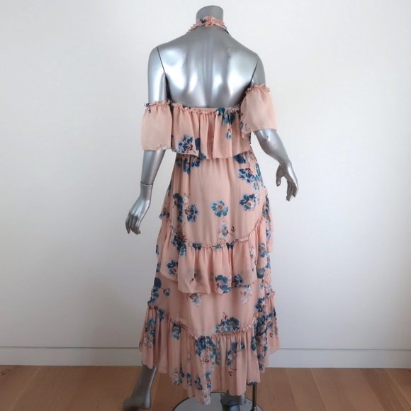 ULLA JOHNSON HALTER DRESS VALENTINE PINK RUFFLED - Picture 5 of 8